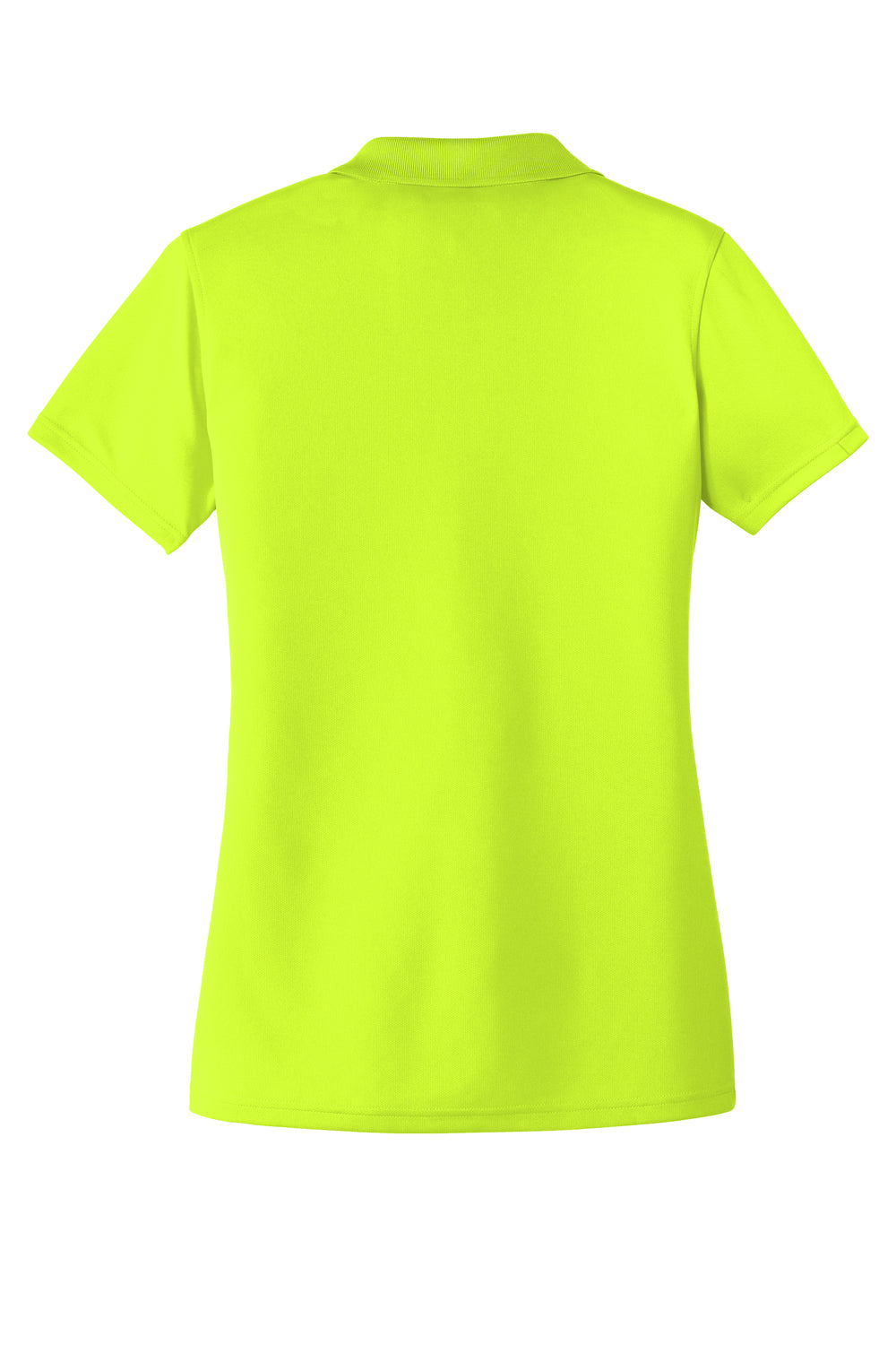 Port Authority LK110 Womens Dry Zone Moisture Wicking Short Sleeve Polo Shirt Safety Yellow Flat Back