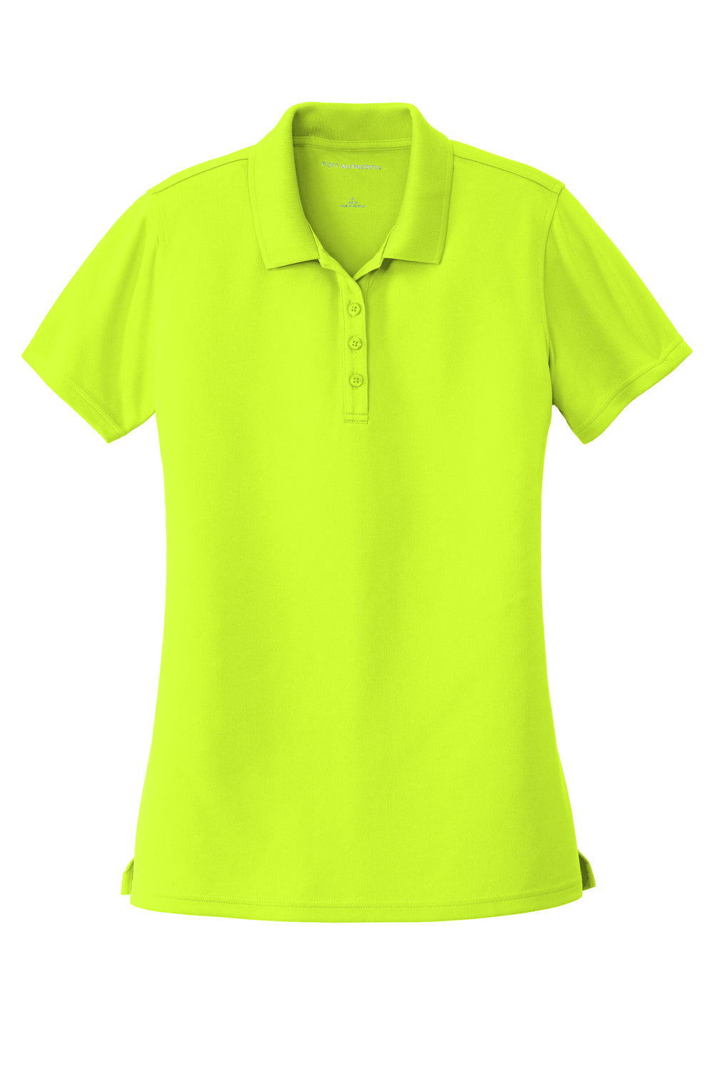 Port Authority LK110 Womens Dry Zone Moisture Wicking Short Sleeve Polo Shirt Safety Yellow Flat Front