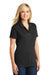 Port Authority LK111 Womens Dry Zone Moisture Wicking Short Sleeve Polo Shirt Deep Black/Graphite Grey Model 3q