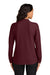 Port Authority LK200LS Womens Wearever Signature Pique Long Sleeve Polo Shirt Burgundy Model Back