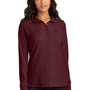 Port Authority Womens Wearever Signature Pique Long Sleeve Polo Shirt - Burgundy - COMING SOON