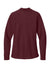 Port Authority LK200LS Womens Wearever Signature Pique Long Sleeve Polo Shirt Burgundy Flat Back