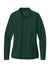 Port Authority LK200LS Womens Wearever Signature Pique Long Sleeve Polo Shirt Dark Green Flat Front