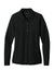 Port Authority LK200LS Womens Wearever Signature Pique Long Sleeve Polo Shirt Deep Black Flat Front