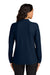 Port Authority LK200LS Womens Wearever Signature Pique Long Sleeve Polo Shirt River Navy Blue Model Back