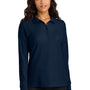 Port Authority Womens Wearever Signature Pique Long Sleeve Polo Shirt - River Navy Blue - COMING SOON