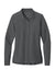 Port Authority LK200LS Womens Wearever Signature Pique Long Sleeve Polo Shirt Storm Grey Flat Front