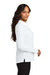 Port Authority LK200LS Womens Wearever Signature Pique Long Sleeve Polo Shirt White Model Side