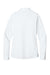 Port Authority LK200LS Womens Wearever Signature Pique Long Sleeve Polo Shirt White Flat Back