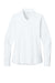 Port Authority LK200LS Womens Wearever Signature Pique Long Sleeve Polo Shirt White Flat Front