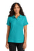 Port Authority LK200 Womens Wearever Signature Pique Short Sleeve Polo Shirt Aquamarine Blue Model Front