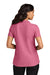 Port Authority LK200 Womens Wearever Signature Pique Short Sleeve Polo Shirt Awareness Pink Model Back