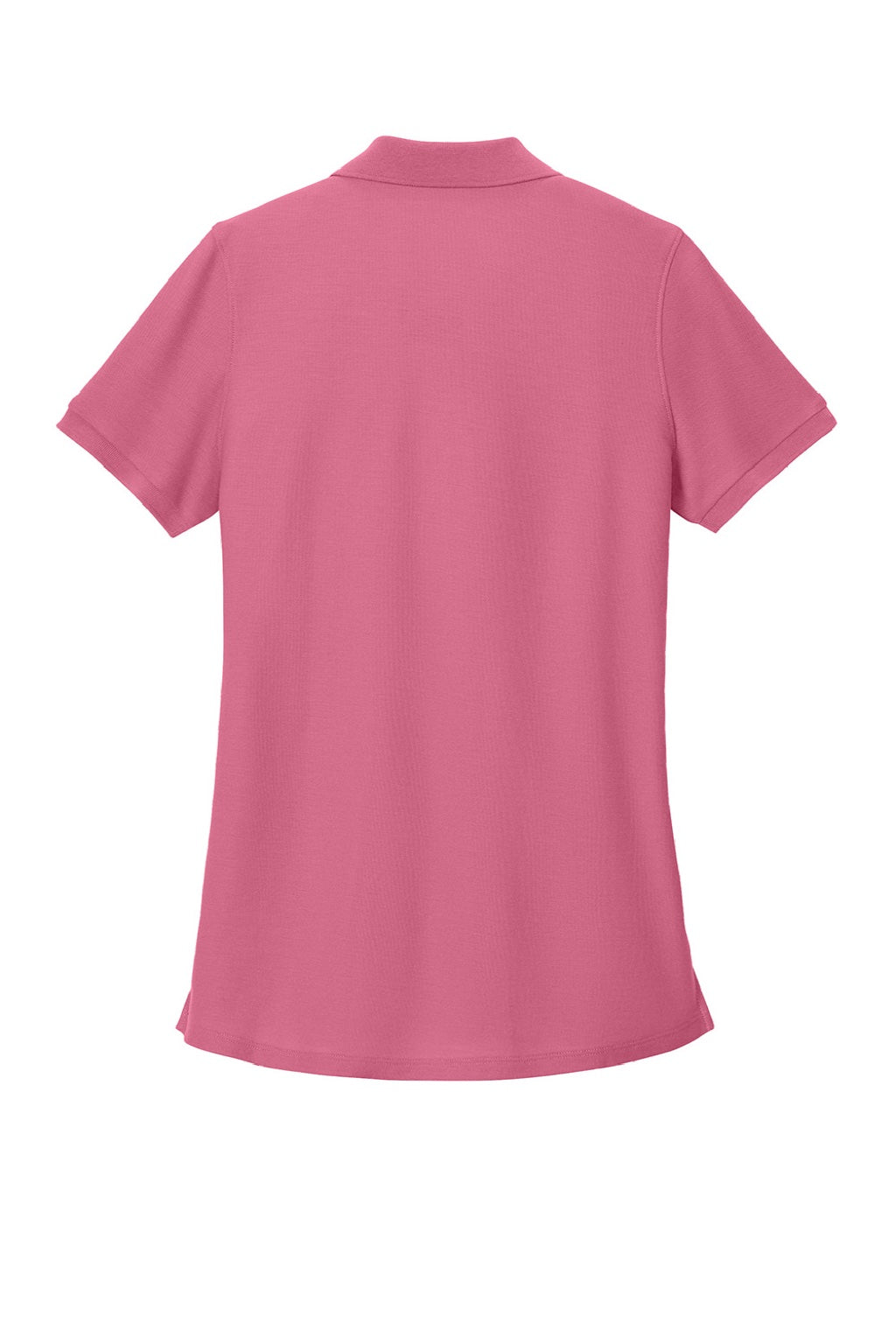 Port Authority LK200 Womens Wearever Signature Pique Short Sleeve Polo Shirt Awareness Pink Flat Back