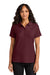 Port Authority LK200 Womens Wearever Signature Pique Short Sleeve Polo Shirt Burgundy Model Front