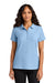 Port Authority LK200 Womens Wearever Signature Pique Short Sleeve Polo Shirt Cloud Blue Model Front