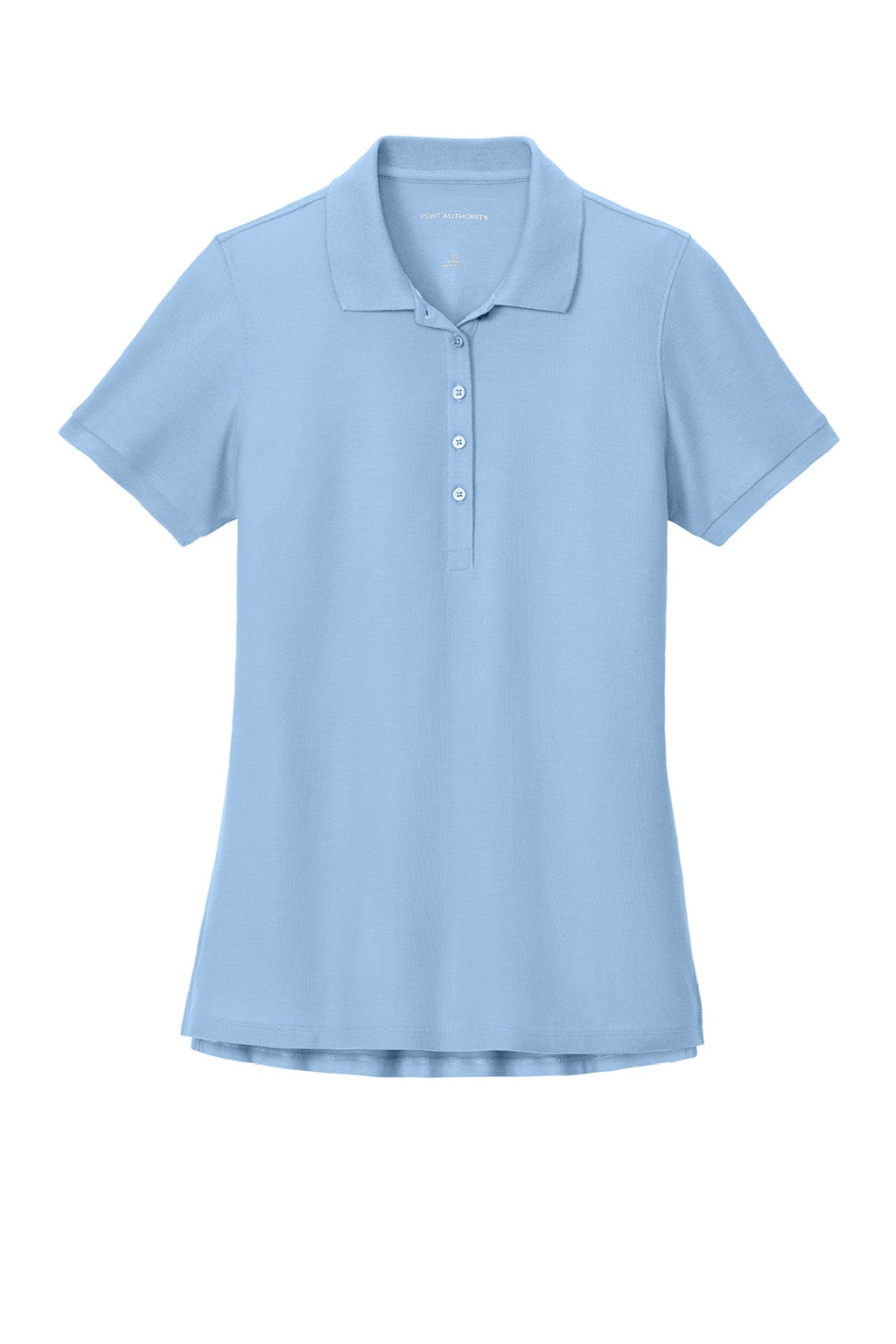 Port Authority LK200 Womens Wearever Signature Pique Short Sleeve Polo Shirt Cloud Blue Flat Front