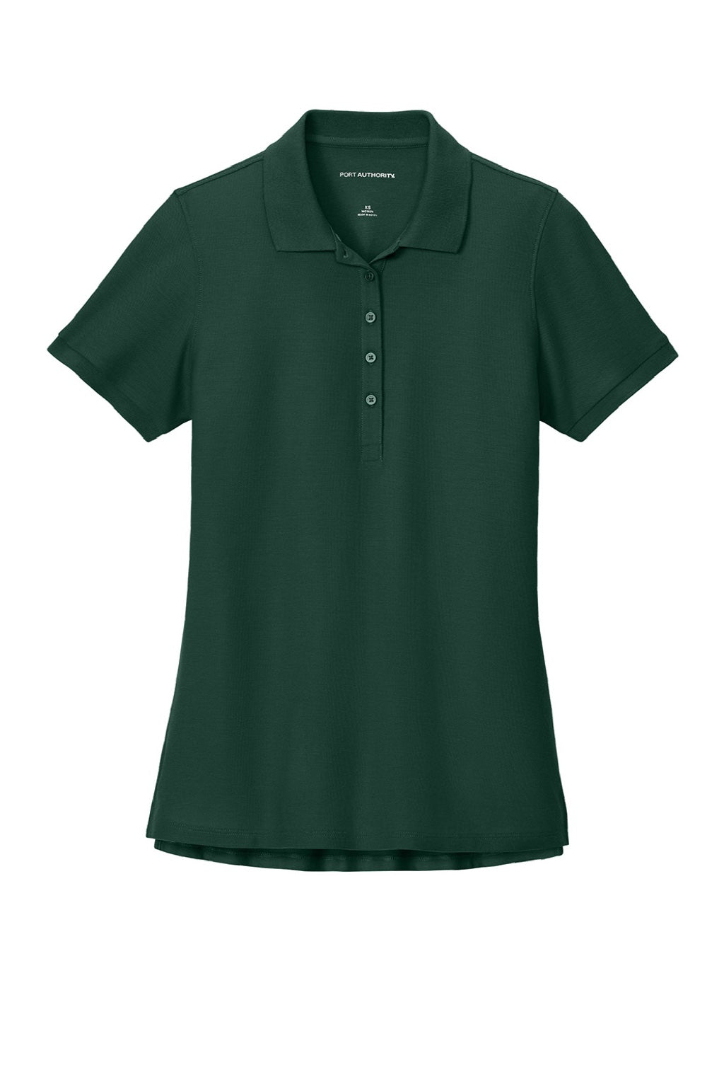 Port Authority LK200 Womens Wearever Signature Pique Short Sleeve Polo Shirt Dark Green Flat Front