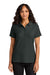 Port Authority LK200 Womens Wearever Signature Pique Short Sleeve Polo Shirt Smoke Grey Model Front