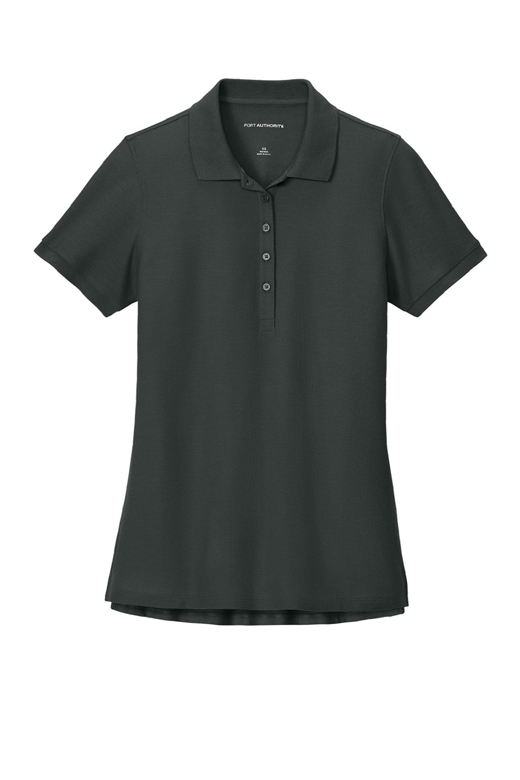 Port Authority LK200 Womens Wearever Signature Pique Short Sleeve Polo Shirt Smoke Grey Flat Front
