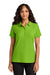 Port Authority LK200 Womens Wearever Signature Pique Short Sleeve Polo Shirt Lime Green Model Front