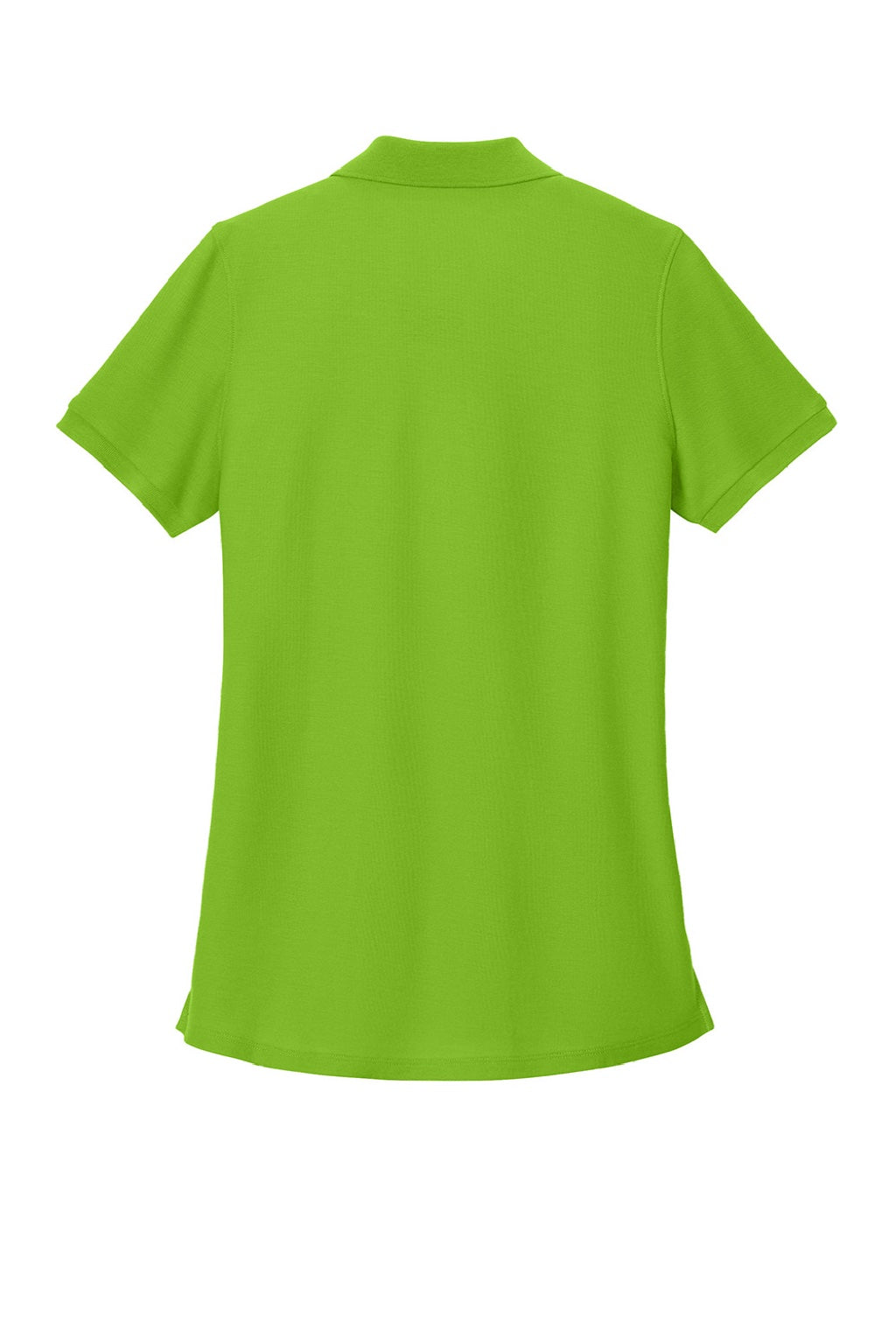 Port Authority LK200 Womens Wearever Signature Pique Short Sleeve Polo Shirt Lime Green Flat Back