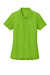 Port Authority LK200 Womens Wearever Signature Pique Short Sleeve Polo Shirt Lime Green Flat Front