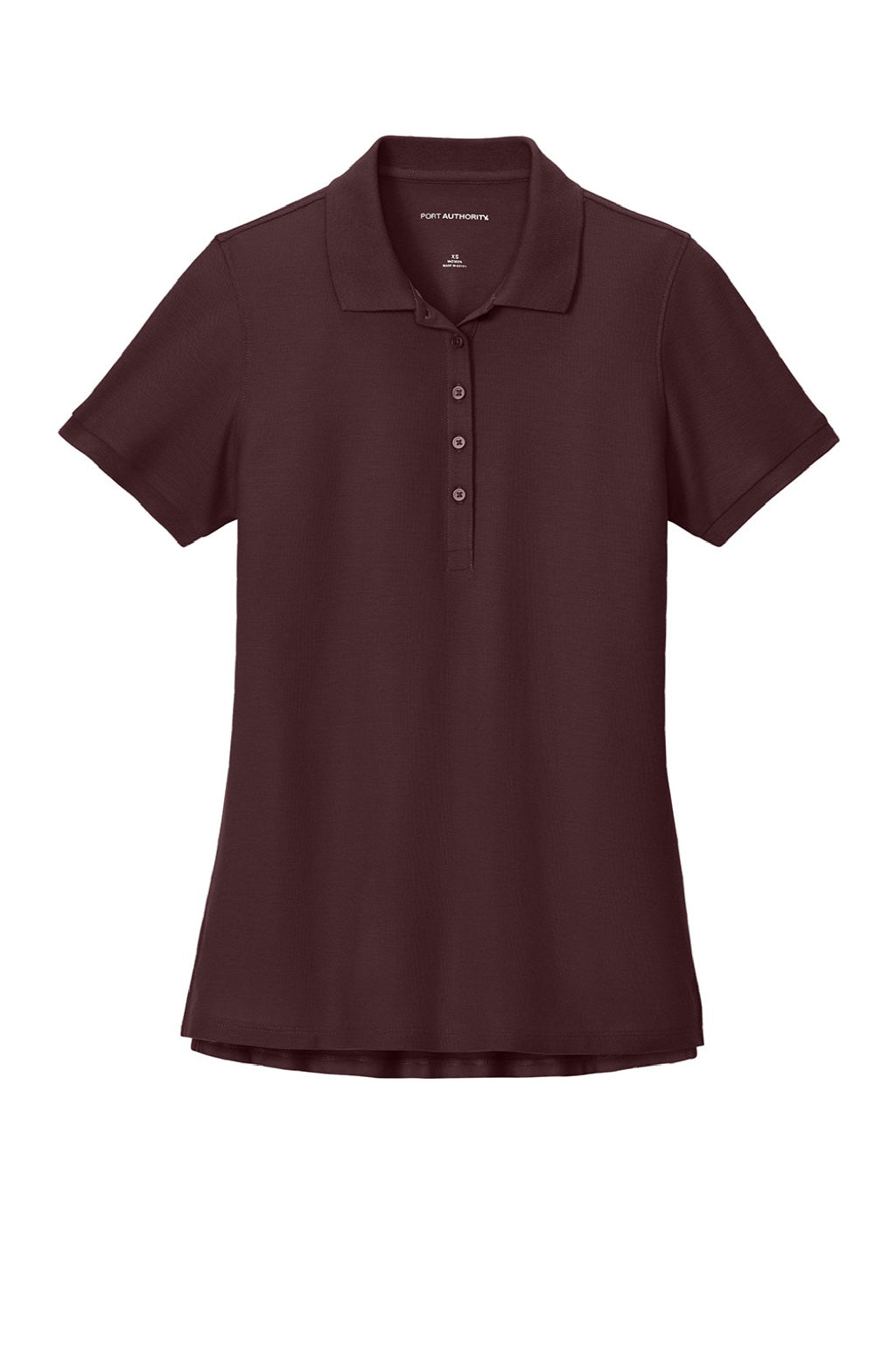 Port Authority LK200 Womens Wearever Signature Pique Short Sleeve Polo Shirt Maroon Flat Front
