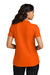 Port Authority LK200 Womens Wearever Signature Pique Short Sleeve Polo Shirt Neon Orange Model Back