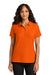 Port Authority LK200 Womens Wearever Signature Pique Short Sleeve Polo Shirt Neon Orange Model Front