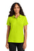 Port Authority LK200 Womens Wearever Signature Pique Short Sleeve Polo Shirt Neon Yellow Model Front