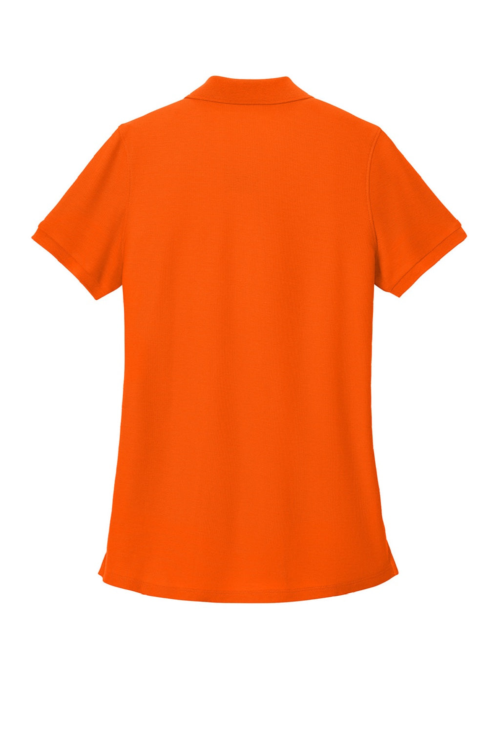 Port Authority LK200 Womens Wearever Signature Pique Short Sleeve Polo Shirt Neon Orange Flat Back
