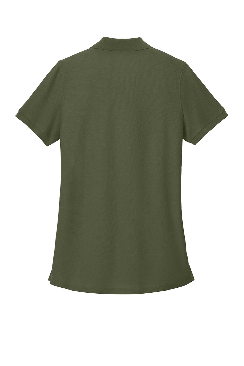 Port Authority LK200 Womens Wearever Signature Pique Short Sleeve Polo Shirt Olive Drab Green Flat Back