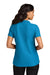 Port Authority LK200 Womens Wearever Signature Pique Short Sleeve Polo Shirt Parcel Blue Model Back