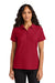 Port Authority LK200 Womens Wearever Signature Pique Short Sleeve Polo Shirt Red Model Front