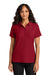 Port Authority LK200 Womens Wearever Signature Pique Short Sleeve Polo Shirt Rich Red Model Front