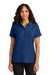 Port Authority LK200 Womens Wearever Signature Pique Short Sleeve Polo Shirt Royal Blue Model Front