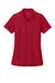 Port Authority LK200 Womens Wearever Signature Pique Short Sleeve Polo Shirt Red Flat Front