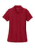 Port Authority LK200 Womens Wearever Signature Pique Short Sleeve Polo Shirt Rich Red Flat Front