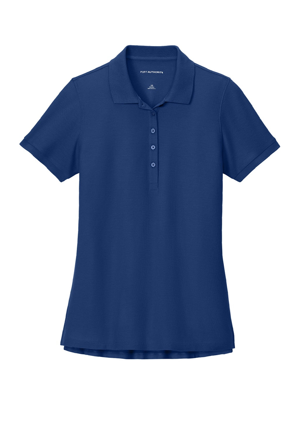 Port Authority LK200 Womens Wearever Signature Pique Short Sleeve Polo Shirt Royal Blue Flat Front