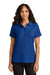 Port Authority LK200 Womens Wearever Signature Pique Short Sleeve Polo Shirt True Royal Blue Model Front