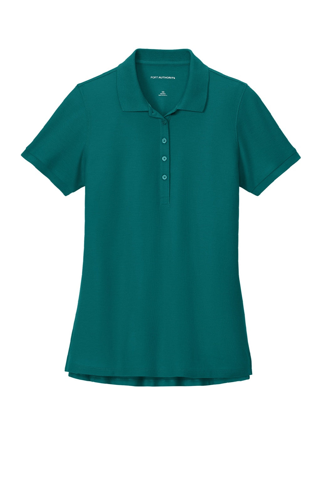 Port Authority LK200 Womens Wearever Signature Pique Short Sleeve Polo Shirt Teal Green Flat Front