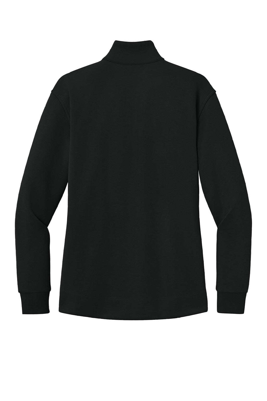 Port Authority LK210 Womens Wearever Signature Double Pique 1/4 Zip Sweatshirt Deep Black Flat Back