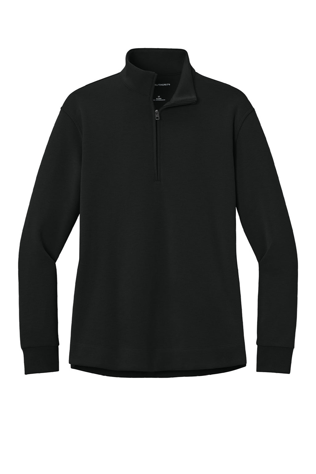 Port Authority LK210 Womens Wearever Signature Double Pique 1/4 Zip Sweatshirt Deep Black Flat Front