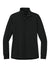 Port Authority LK210 Womens Wearever Signature Double Pique 1/4 Zip Sweatshirt Deep Black Flat Front