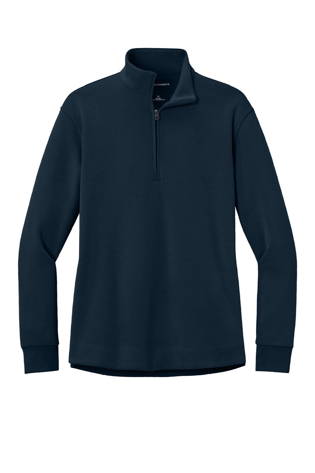 Port Authority LK210 Womens Wearever Signature Double Pique 1/4 Zip Sweatshirt River Navy Blue Flat Front