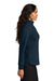 Port Authority LK210 Womens Wearever Signature Double Pique 1/4 Zip Sweatshirt River Navy Blue Model Side