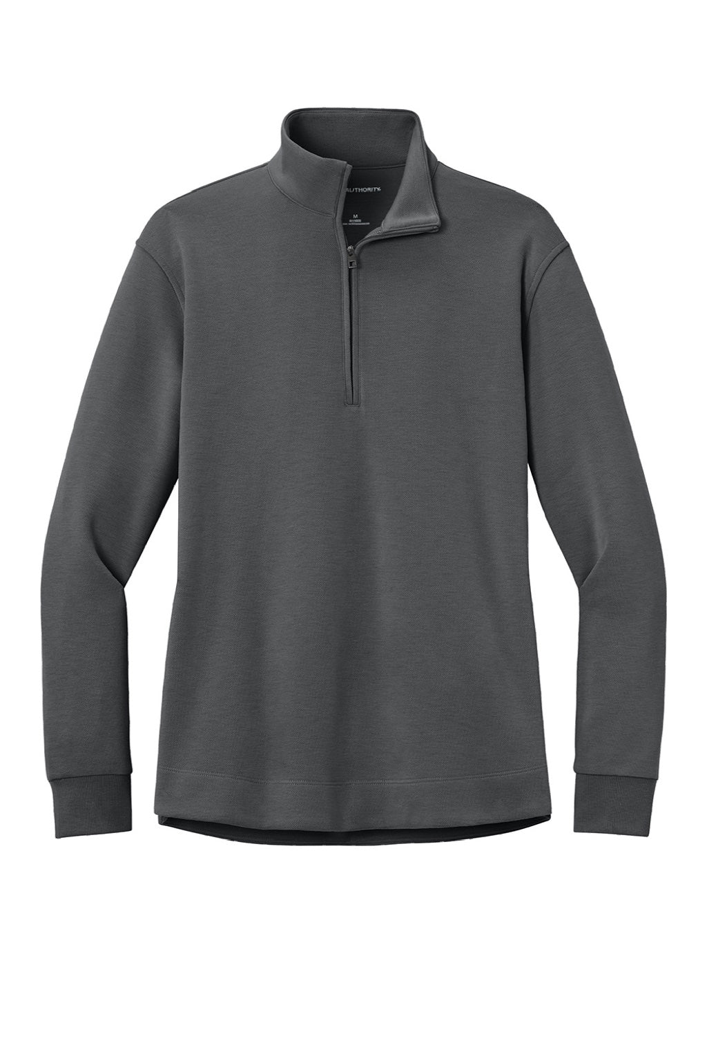 Port Authority LK210 Womens Wearever Signature Double Pique 1/4 Zip Sweatshirt Storm Grey Flat Front