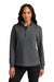 Port Authority LK210 Womens Wearever Signature Double Pique 1/4 Zip Sweatshirt Storm Grey Model Front