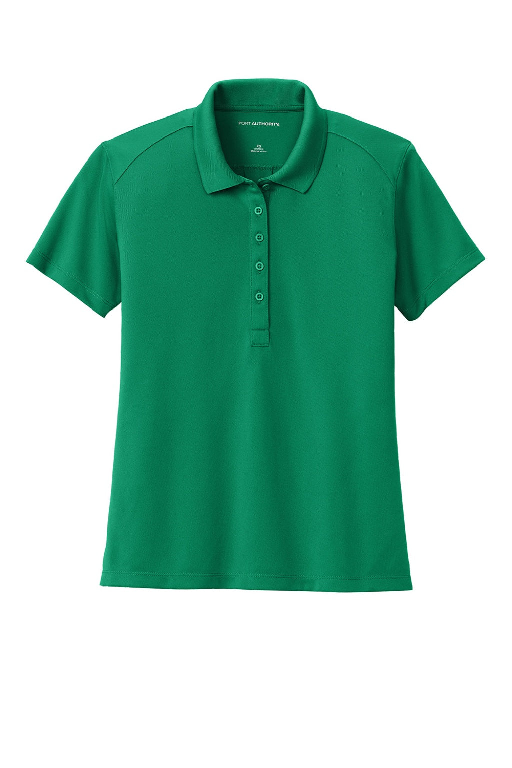 Port Authority LK240 Womens Wearever Moisture Wicking Pique Short Sleeve Polo Shirt Bright Kelly Green Flat Front