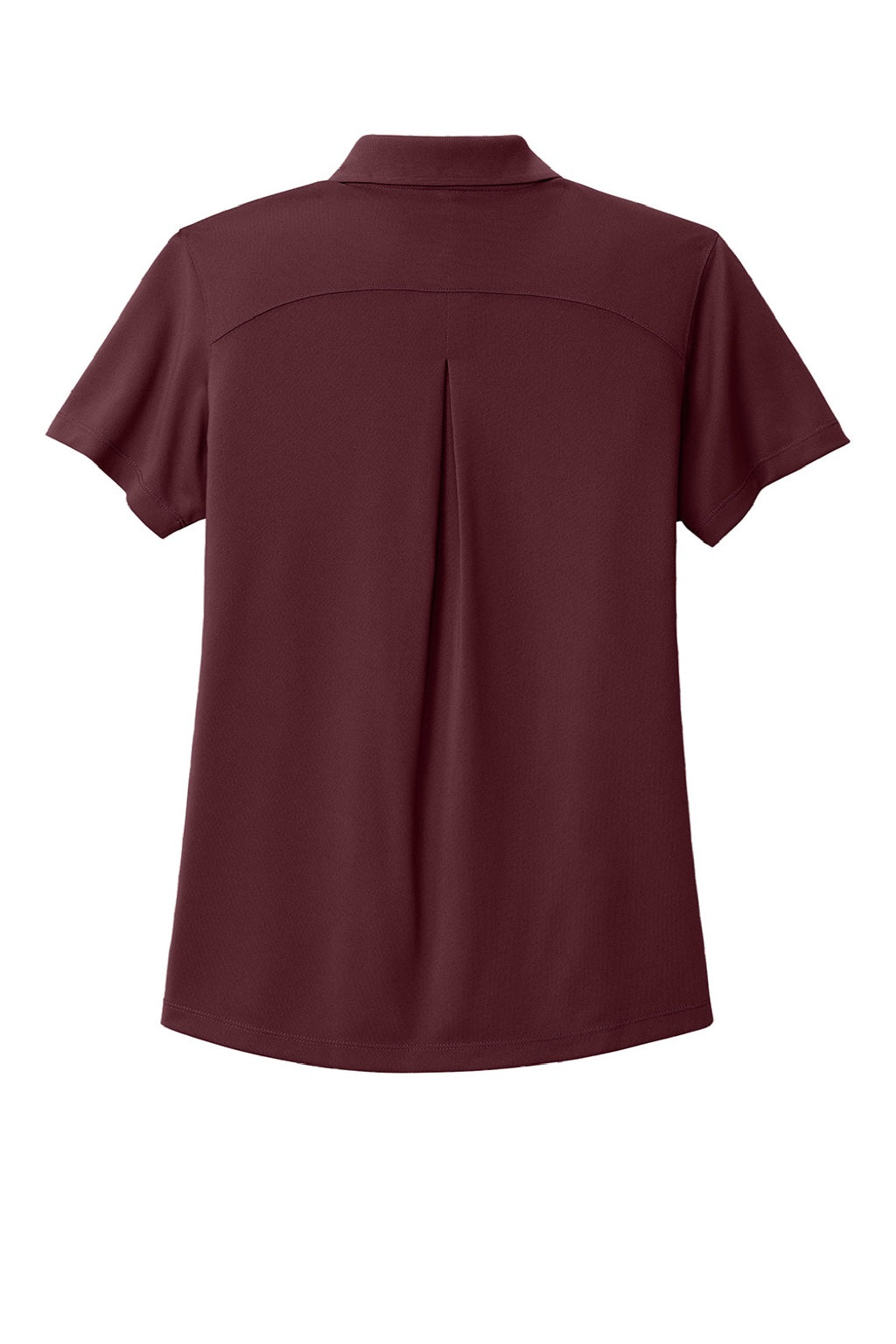Port Authority LK240 Womens Wearever Moisture Wicking Pique Short Sleeve Polo Shirt Burgundy Flat Back